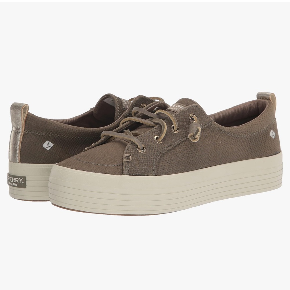 NWOT Sperry Women’s Crest Vibe Croc Platform Sneaker size 8